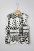 Sherpa Fleece Paisley Print Pocketed Western Vest