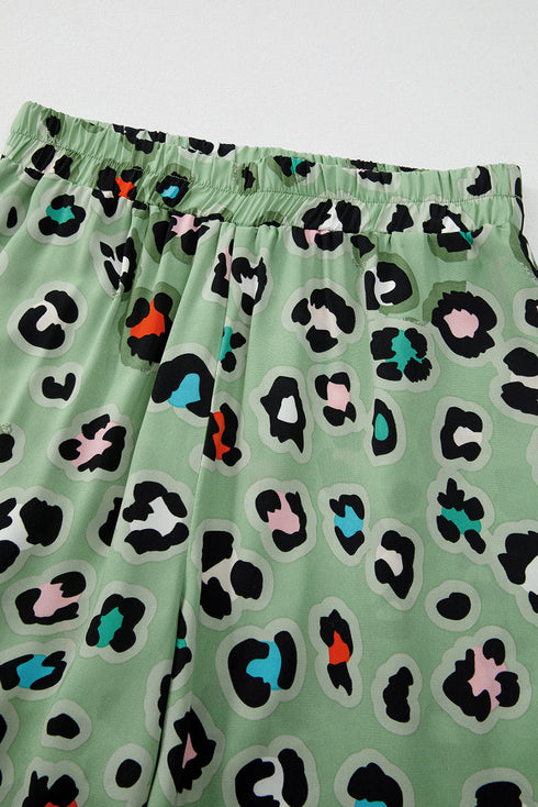 Exclusive Western Leopard Print Wide Leg Pant Sets