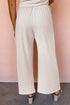 Buttoned V Neck Tank Top Wide Leg Pant Set