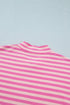 Striped Zip Up Puff Sleeve Jacket Sweatshirt