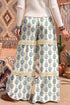 Floral Print Lace Patchwork Wide Leg Pants