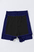 Active Drawstring Elastic Waist Lined Ruffle Shorts Swim Bottoms