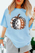 Illustrated Pumpkin Gratitude Symbol Printed Graphic Tee