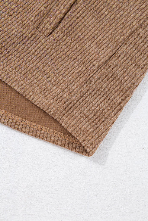 Casual Textured Corduroy Long Sleeve Button Down Jacket