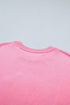 Embroidered Pumpkin Face Long Sleeve Round Neck Sweatshirt