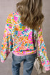 Abstract Graphic Print Crew Neck Long Sleeve Sweatshirt