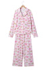 Abstract Print Full Length Long Sleeve Lounge Set