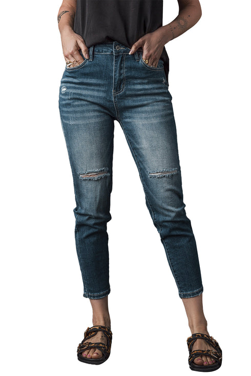 Distressed Denim Ripped Southern Belle Skinny Jeans