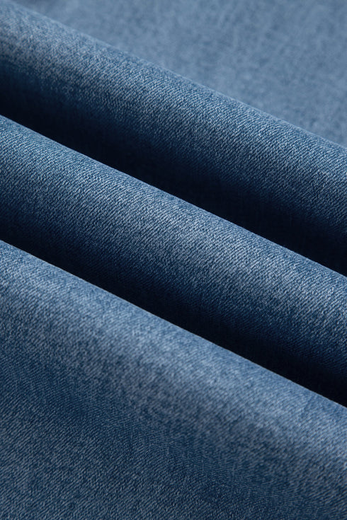 Denim Side Seam Rivet Ankle Length Jeans