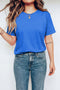 Soft Stretch Blend Crew Neck Short Sleeve Tee