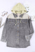 Casual Button Down Hooded Corduroy Shirt Jacket