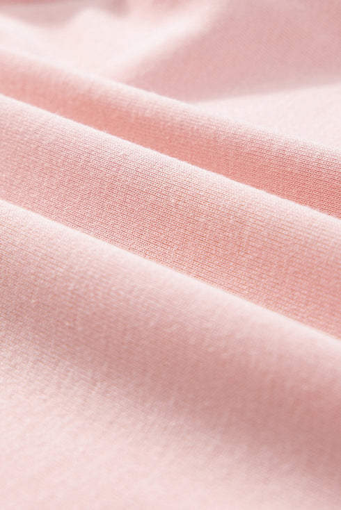 Contrast Trim Ruffled Sleeve Smocked Drawstring Short Set