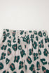 Western Style Leopard Print Contrast Trim Short Set