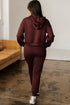 Active Solid Cropped Hoodie Drawstring Jogger Pant Set