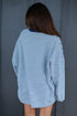 Striped Oversized Long Sleeve Top Pocketed Coordinated Short Set