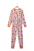 Allover Pumpkin Print Long Sleeve Coordinated Lounge Set