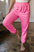 Casual Comfort Applique Detail High Waist Sweatpants