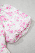 Floral Print Square Neck Ribbon Knot Back Mini Dress