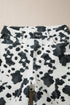 Abstract Print Metal Button Regular Fit Full Length Jeans
