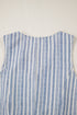 Striped Buttoned Waistcoat A Line Mini Skirt Two Piece Dress