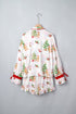 Abstract Print Long Sleeve Two Piece Shift Lounge Set