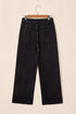 Cotton Denim Studded Straight Leg Loose Jeans