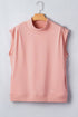Rugby Pumpkin Graphic Mock Neck Cap Sleeve Tee