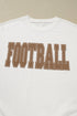 3D Letter Football Varsity Crew Neck Sweatshirt