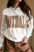 3D Letter Football Varsity Crew Neck Sweatshirt