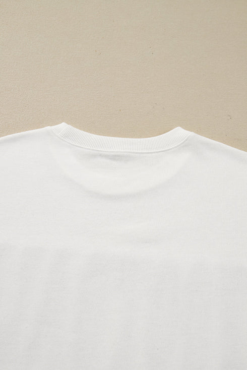 3D Letter Football Varsity Crew Neck Sweatshirt