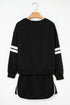 Varsity Stripe Contrast Trim Pullover Skort Two Piece Dress