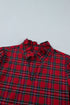 Plaid Long Sleeve Shift Silhouette Decoration Mini Dress