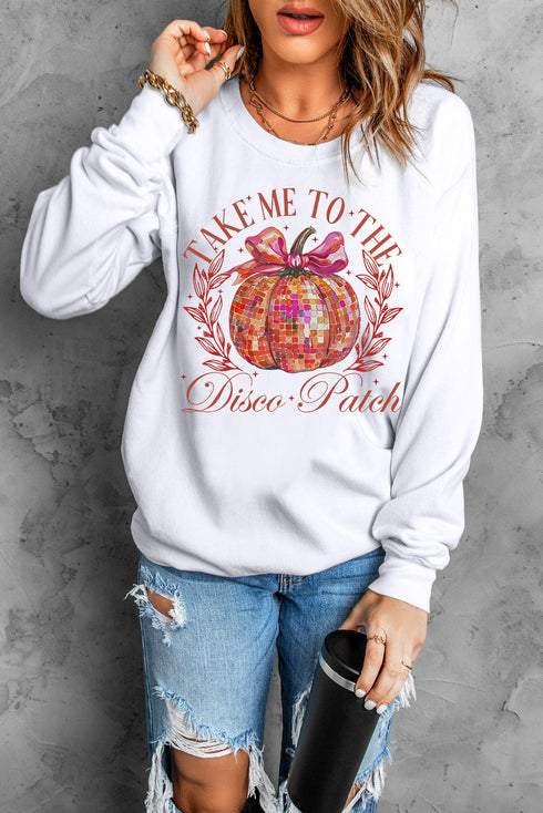 Graphic Take Me To The Disco Patch Sweatshirt