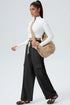Drawstring Elastic Waist Cargo Patch Pocket Pants