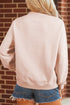 Polyester Blessed Pumpkin Graphic Mock Neck Sweatshirt