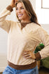 Plush Checkered Twisted Rib Long Sleeve Top