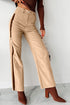 Cotton Corduroy Side Panel Straight Leg Pants