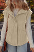 Faux Fur Sherpa Fleece Snap Button Knot Side Vest