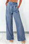 Acid Wash Wide Leg High Rise Denim Jeans