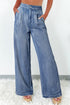Acid Wash Wide Leg High Rise Denim Jeans