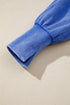 Split Hem Loose Silhouette Washed Tunic Sweatshirt
