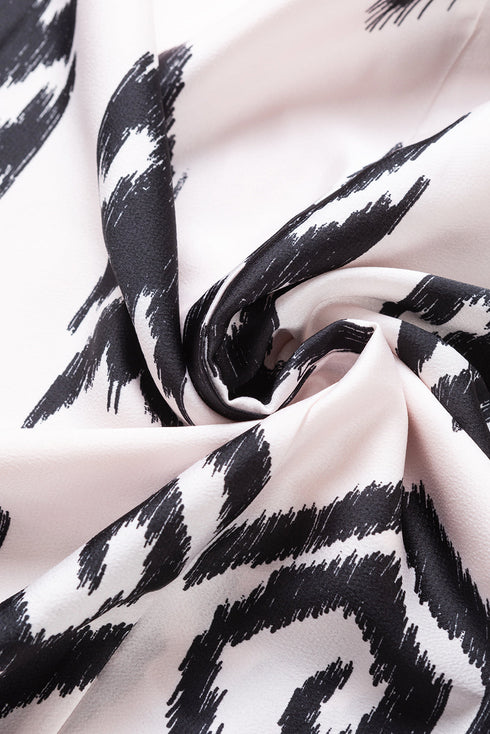 Abstract Geometric Pattern Sleeveless Flowy Maxi Dress