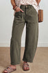 Square Patch Pocket Ankle Length Barrel Jeans