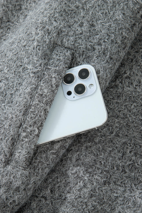 Fuzzy Fleece Zip Up Pocketed Casual Jacket