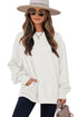 Textured Round Neck Drop Shoulder Pullover Sweatshirt