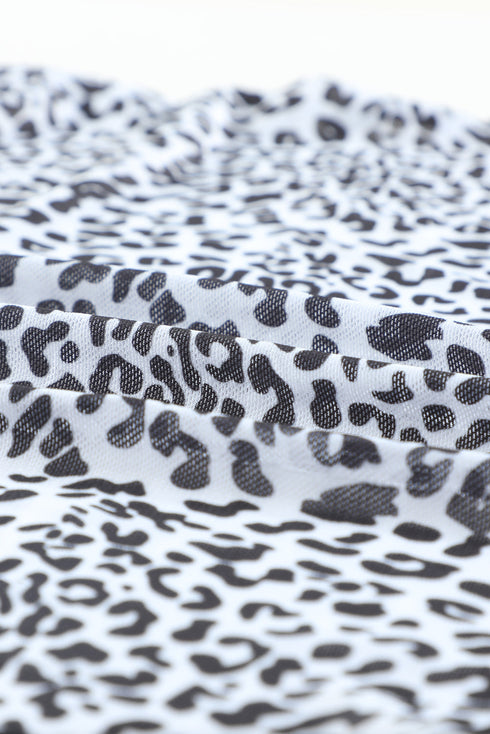 3Pcs Leopard Bikini & Sarong Swim Set