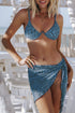 3Pcs Leopard Bikini & Sarong Swim Set