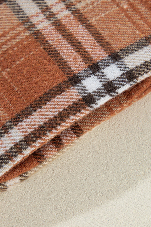 Western Patchwork High Low Plaid Shacket