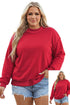 Exposed Seam Mock Neck Reversible Double Sweatshirt