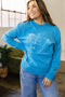 Acrylic Western Embroidery Drop Shoulder Pullover Sweater